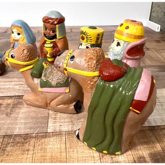 12-Piece Hand-Painted Pre-Cast Ceramic Nativity Set - Picture 9 of 9